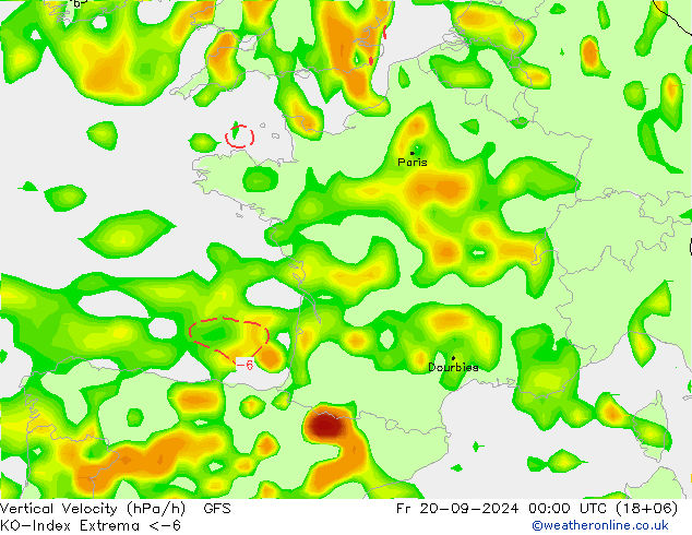 Convection-Index GFS pt. 20.09.2024 00 UTC