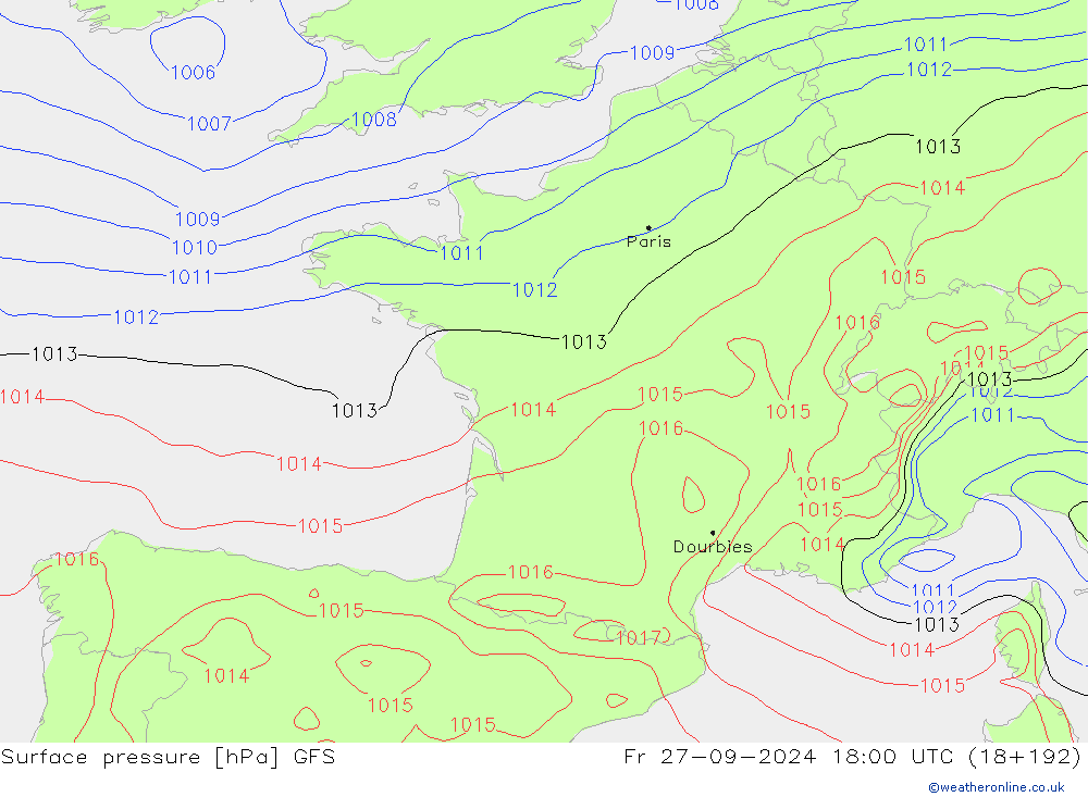 GFS: Fr 27.09.2024 18 UTC