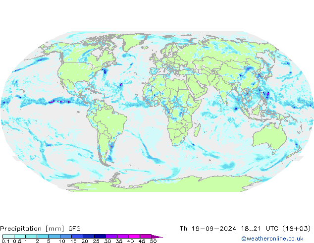 осадки GFS чт 19.09.2024 21 UTC