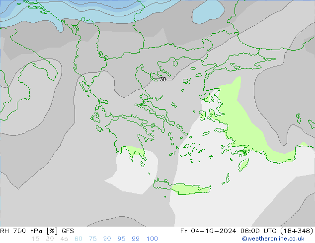 700 hPa Nispi Nem GFS Cu 04.10.2024 06 UTC