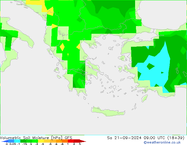 Wassergehalt GFS Sa 21.09.2024 09 UTC