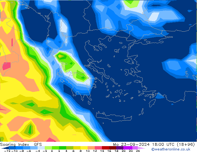 Soaring Index GFS Mo 23.09.2024 18 UTC