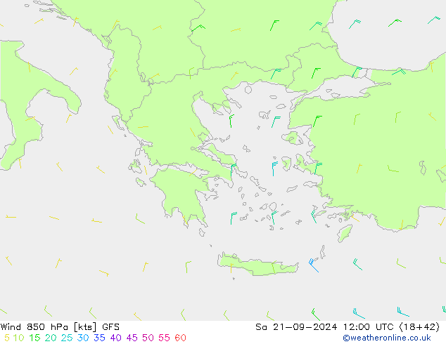 Wind 850 hPa GFS Sa 21.09.2024 12 UTC