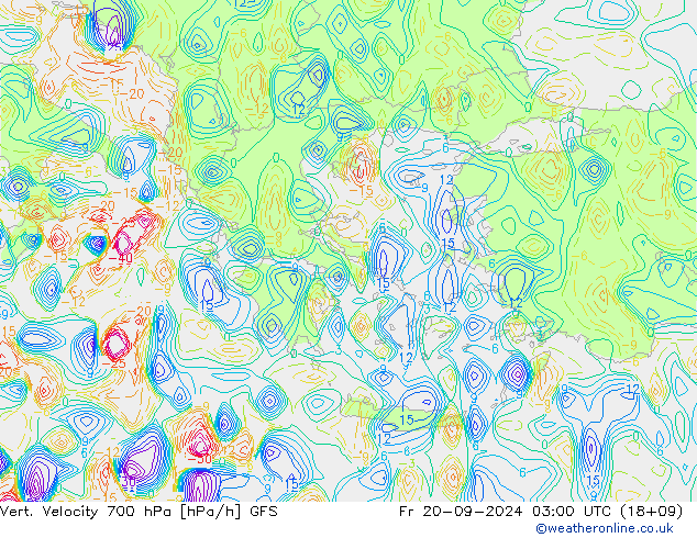 Vert. Velocity 700 hPa GFS septiembre 2024