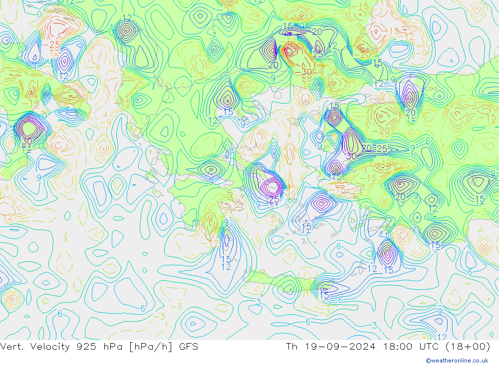 Vert. Velocity 925 hPa GFS September 2024