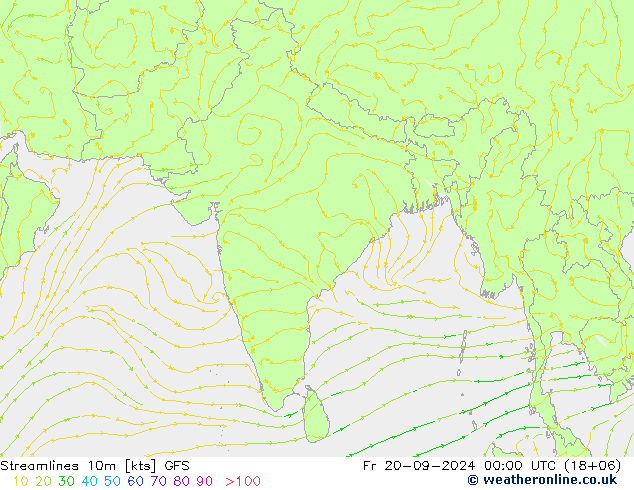 Stroomlijn 10m GFS vr 20.09.2024 00 UTC