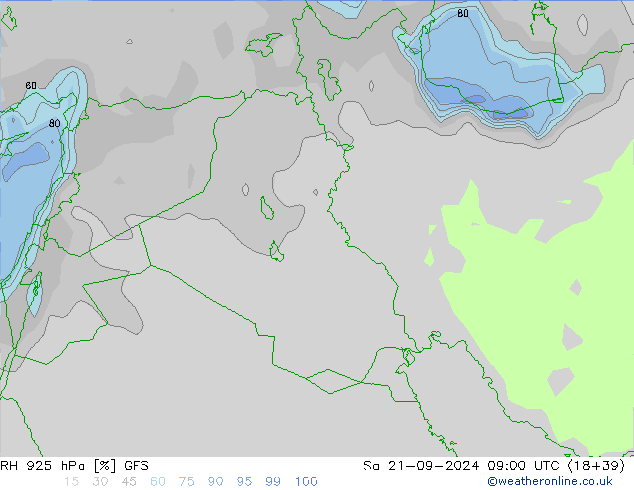 RH 925 hPa GFS So 21.09.2024 09 UTC