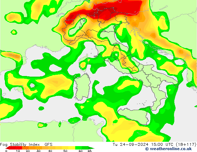 Fog Stability Index GFS mar 24.09.2024 15 UTC