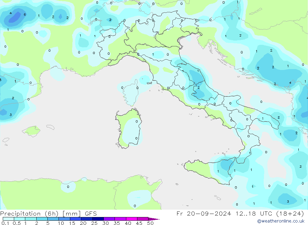 Z500/Rain (+SLP)/Z850 GFS Fr 20.09.2024 18 UTC