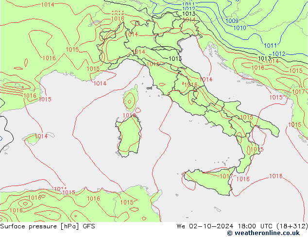 GFS: Çar 02.10.2024 18 UTC