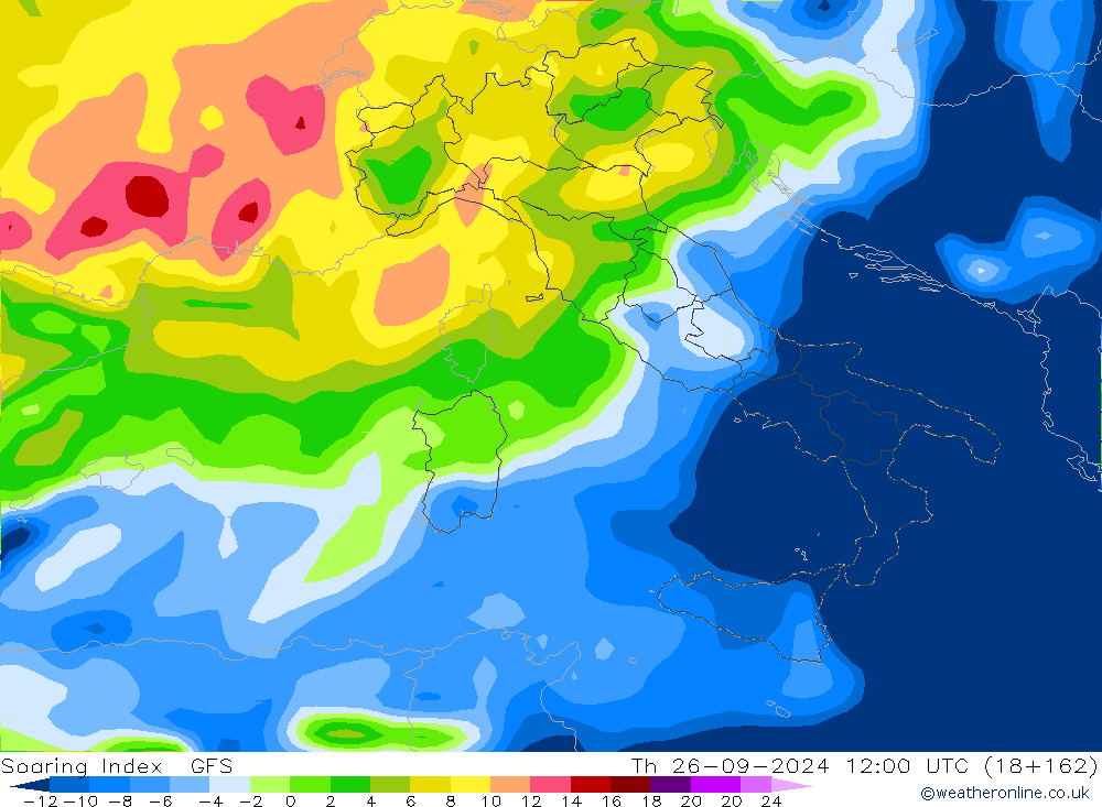 Soaring Index GFS Th 26.09.2024 12 UTC