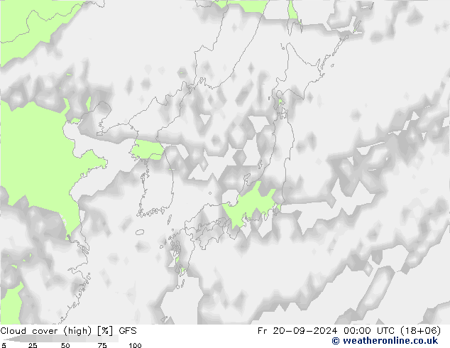 Bulutlar (yüksek) GFS Cu 20.09.2024 00 UTC