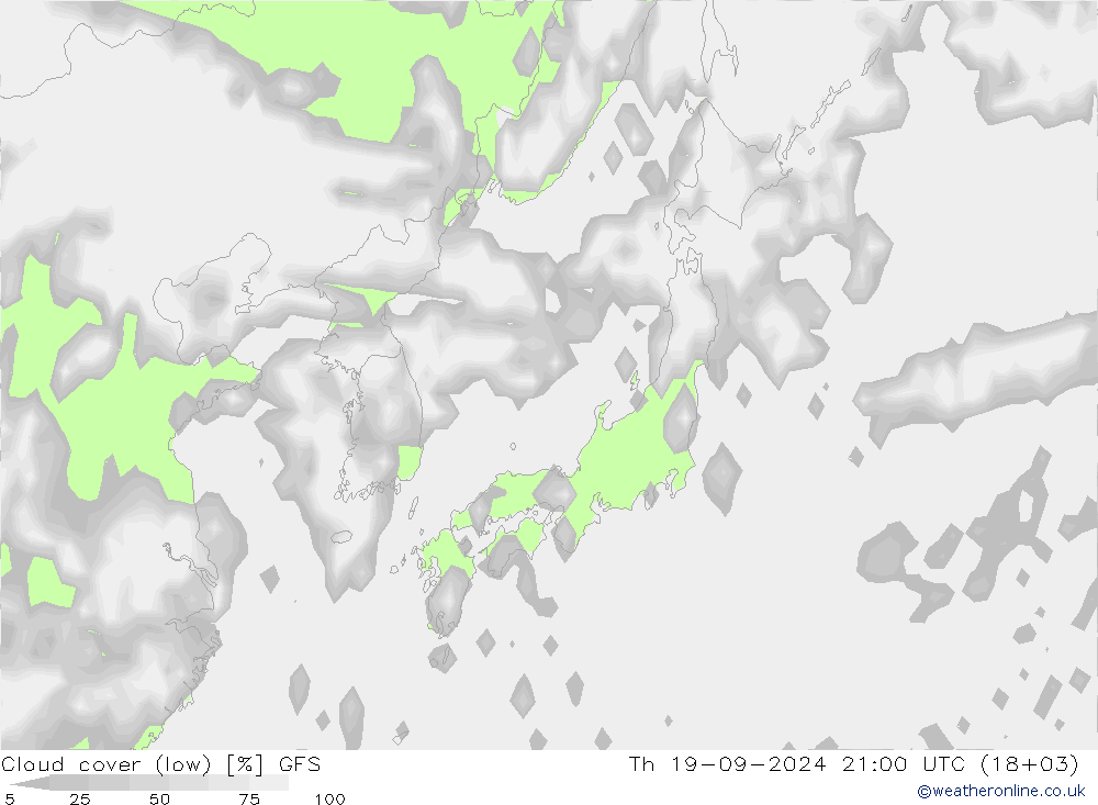 Nuages (bas) GFS jeu 19.09.2024 21 UTC