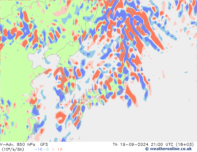 V-Adv. 850 hPa GFS Qui 19.09.2024 21 UTC