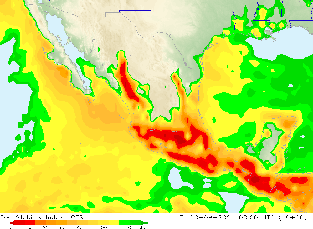 Fog Stability Index GFS Fr 20.09.2024 00 UTC