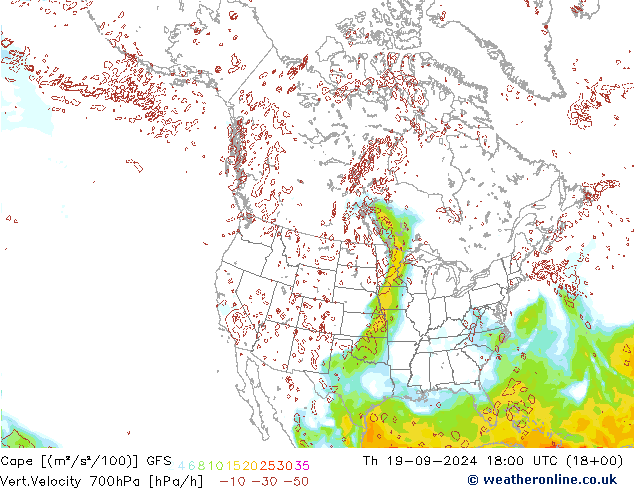 Cape GFS чт 19.09.2024 18 UTC