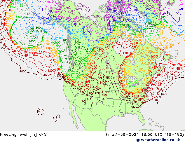 Frostgrenze GFS Fr 27.09.2024 18 UTC