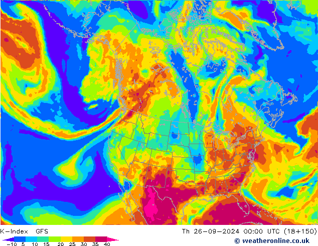 K-Index GFS Th 26.09.2024 00 UTC