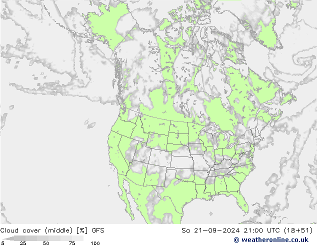 Wolken (mittel) GFS Sa 21.09.2024 21 UTC