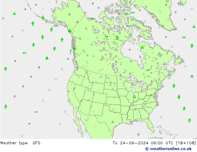 Tipo di precipitazione GFS mar 24.09.2024 06 UTC