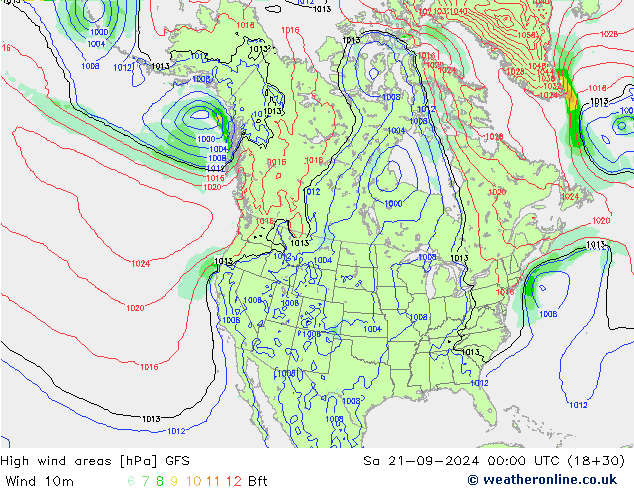 Sturmfelder GFS Sa 21.09.2024 00 UTC