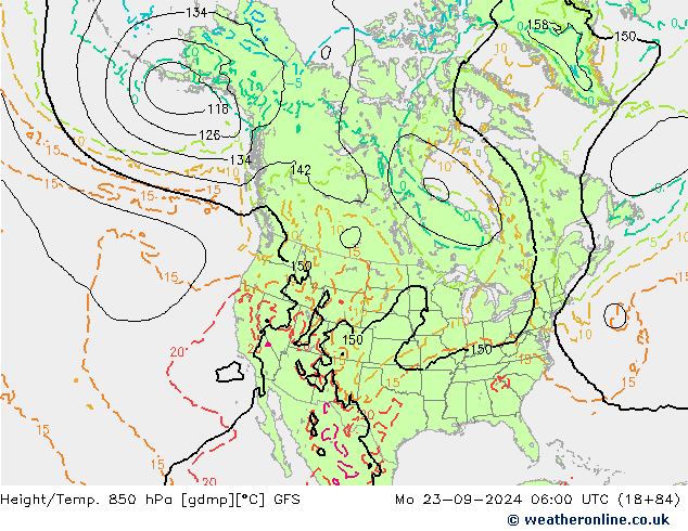 Z500/Rain (+SLP)/Z850 GFS Mo 23.09.2024 06 UTC