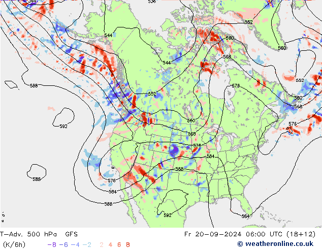 T-Adv. 500 гПа GFS пт 20.09.2024 06 UTC