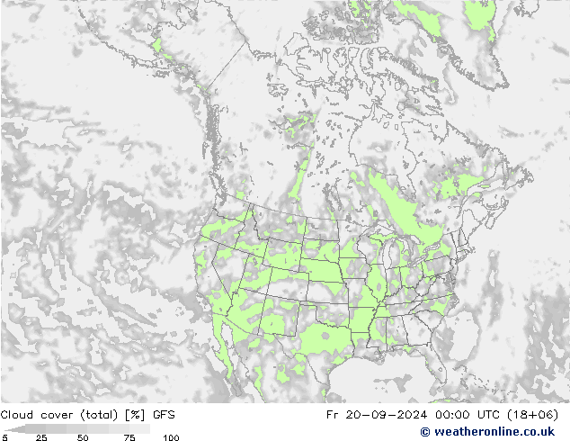 Wolken (gesamt) GFS Fr 20.09.2024 00 UTC