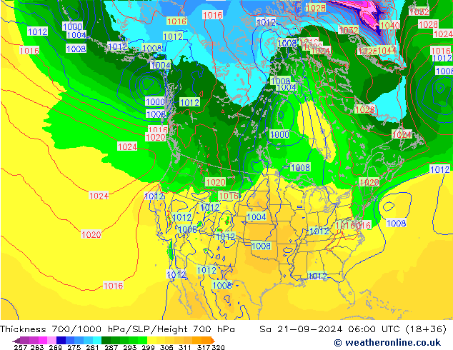 Schichtdicke 700-1000 hPa GFS Sa 21.09.2024 06 UTC