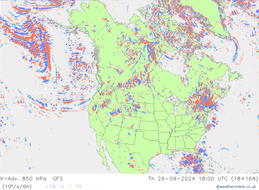 V-Adv. 850 hPa GFS Per 26.09.2024 18 UTC