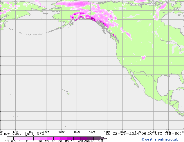 Snow accu. GFS Ne 22.09.2024 06 UTC