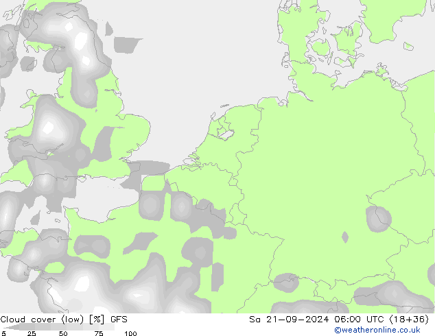 zachmurzenie (niskie) GFS so. 21.09.2024 06 UTC