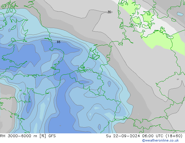 RV 3000-6000 m GFS zo 22.09.2024 06 UTC