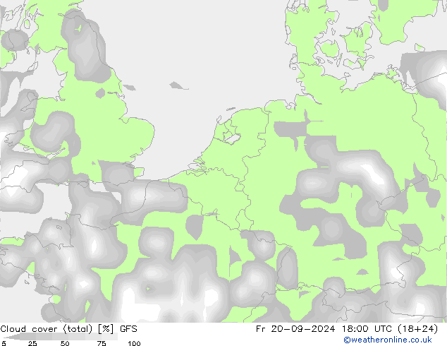 云 (总) GFS 星期五 20.09.2024 18 UTC