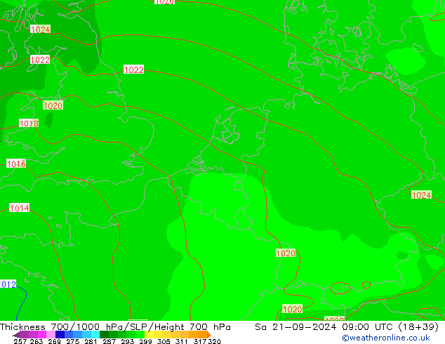 Thck 700-1000 hPa GFS so. 21.09.2024 09 UTC