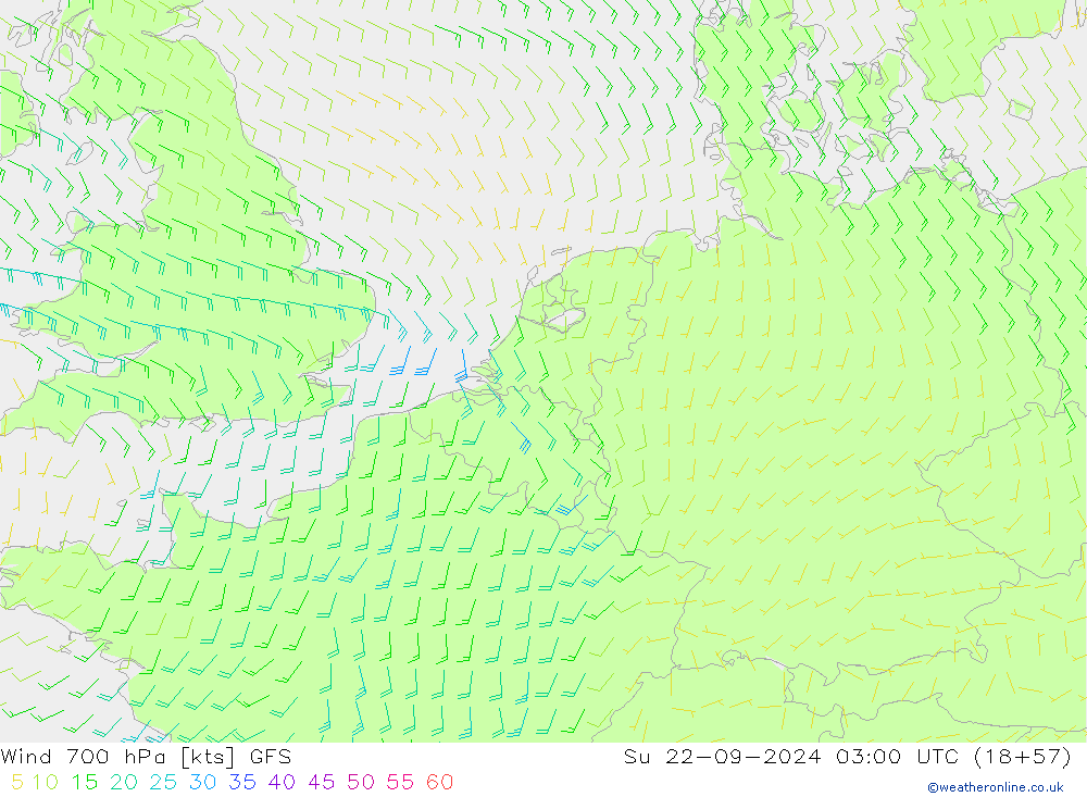  700 hPa GFS  22.09.2024 03 UTC