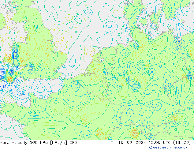 Vert. Velocity 500 hPa GFS Do 19.09.2024 18 UTC