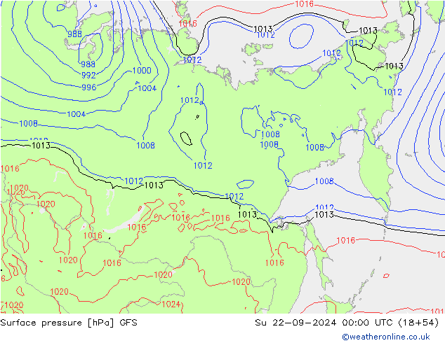 GFS: Ne 22.09.2024 00 UTC