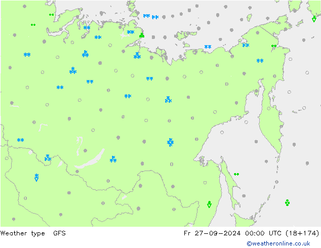 Weermodel GFS vr 27.09.2024 00 UTC