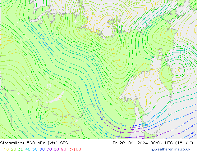  500 hPa GFS  20.09.2024 00 UTC