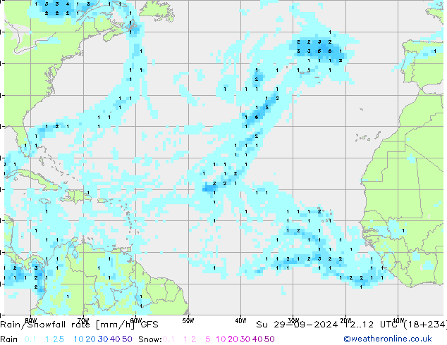 Rain/Snowfall rate GFS Ne 29.09.2024 12 UTC