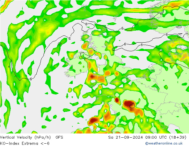 Konveksiyon - İndeks GFS Cts 21.09.2024 09 UTC