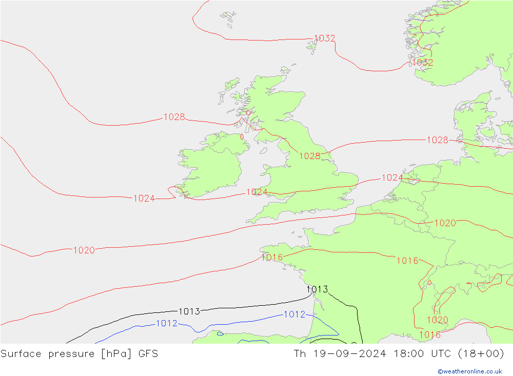 Yer basıncı GFS Per 19.09.2024 18 UTC