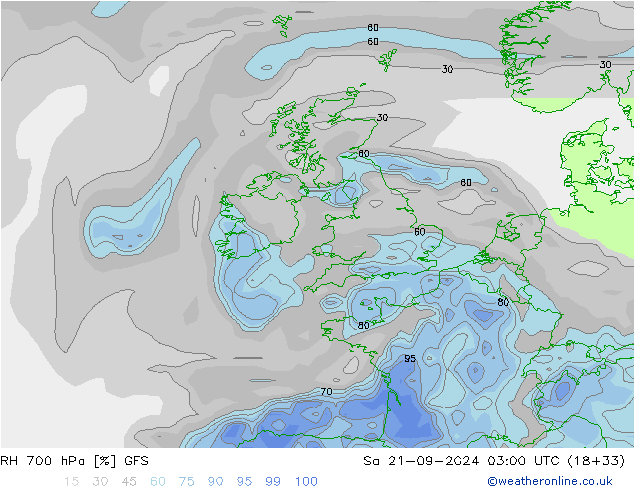 RH 700 hPa GFS  21.09.2024 03 UTC