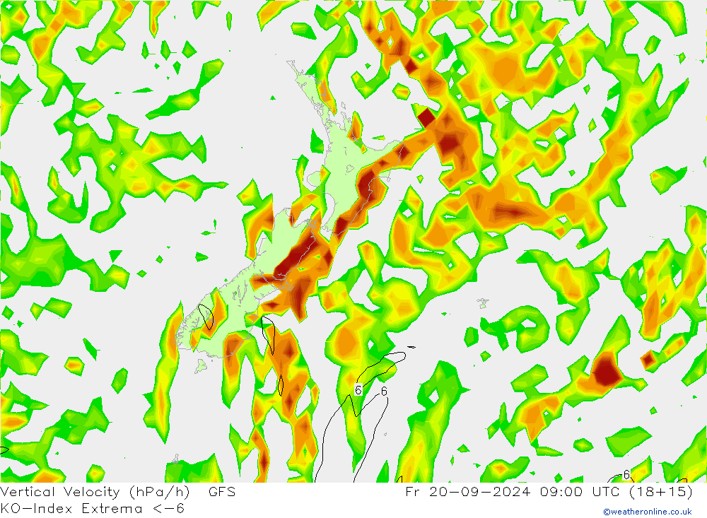 Convection-Index GFS Fr 20.09.2024 09 UTC