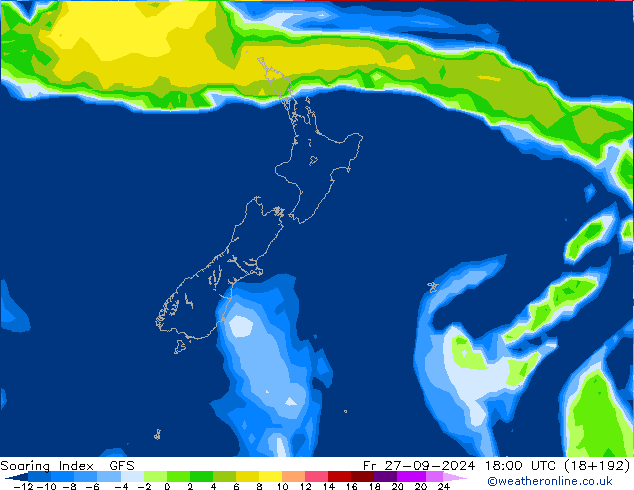 Soaring Index GFS Fr 27.09.2024 18 UTC