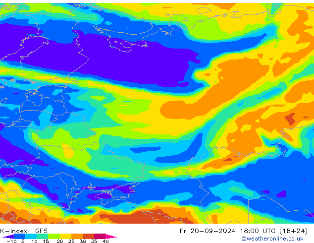 K-Index GFS septembre 2024