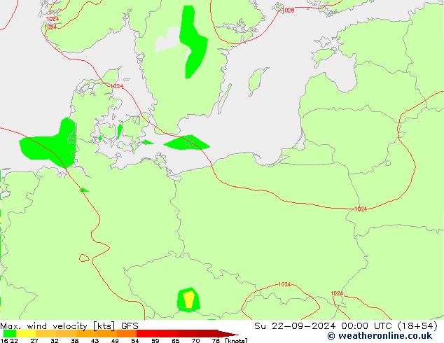 Max. wind velocity GFS Ne 22.09.2024 00 UTC