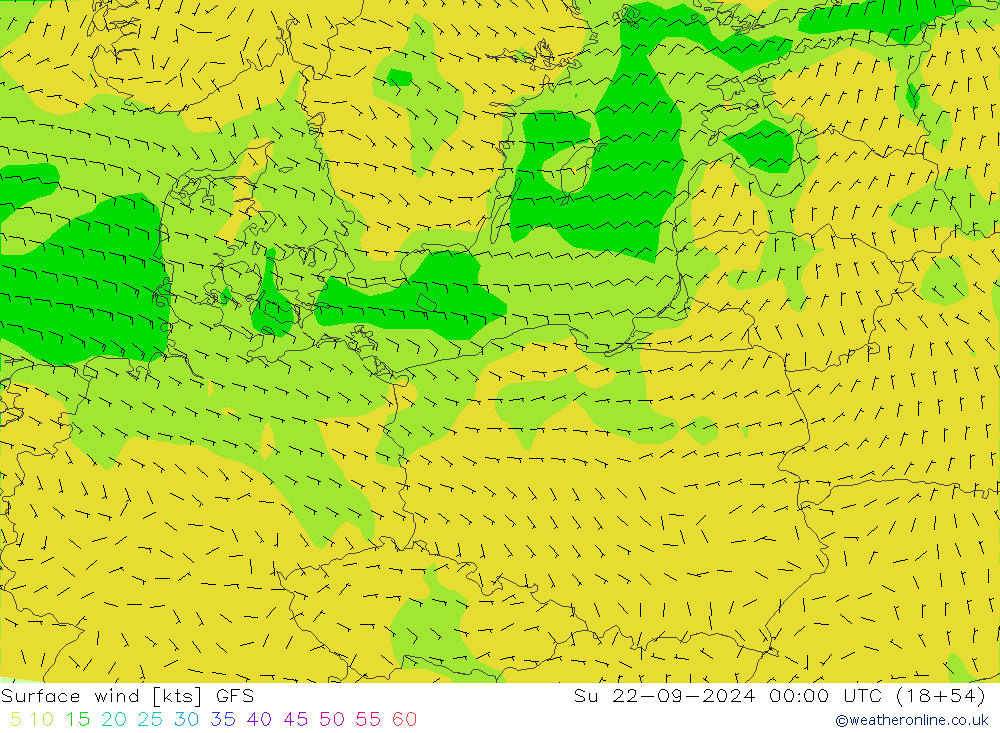  10 m GFS  22.09.2024 00 UTC