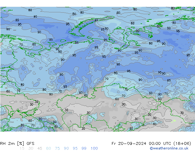 RH 2m GFS Fr 20.09.2024 00 UTC